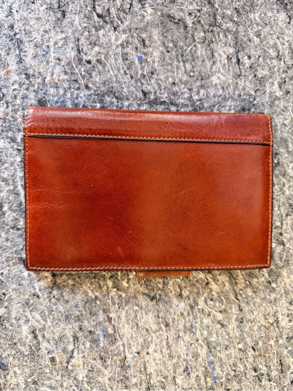 Tumi Brown Leather Notetaker Wallet